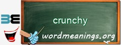 WordMeaning blackboard for crunchy